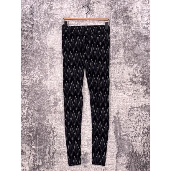 Smartwool Pants - Smartwool Base Layer Bottoms Small Womens Gray Merino Chevron Leggings